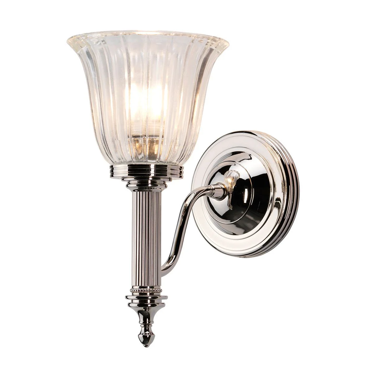 Carroll 1Lt Bathroom Wall IP44 – Polished Brass/Polished Chrome/Polished Nickel - Image 3