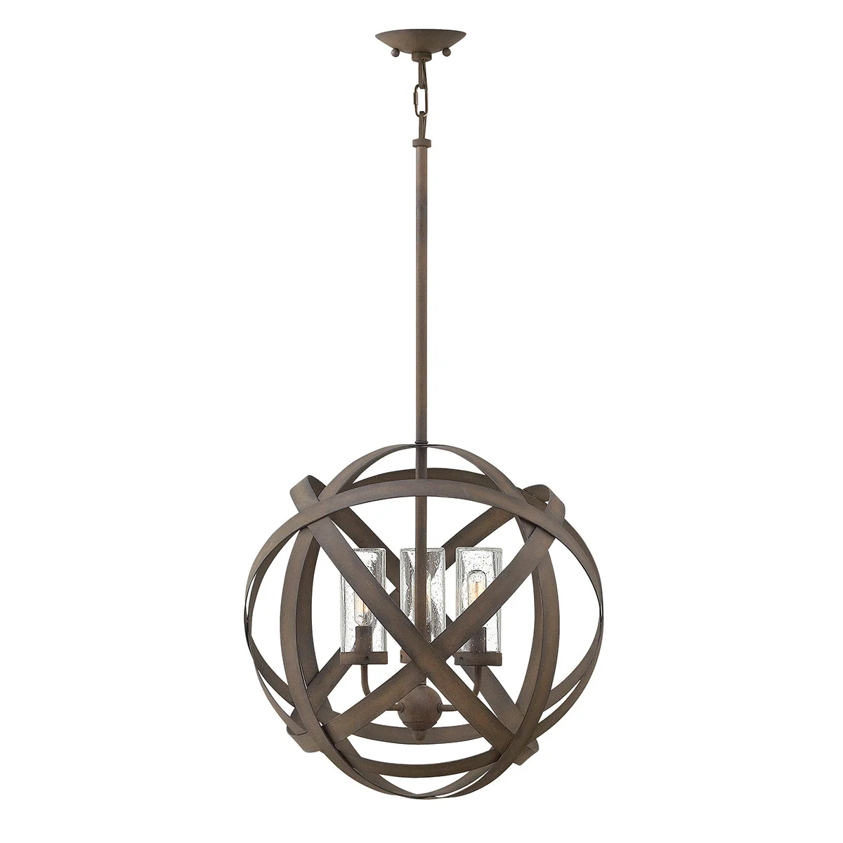 Carson 1/3/5Lt Outdoor Chandelier – Vintage Iron Finish - Image 4