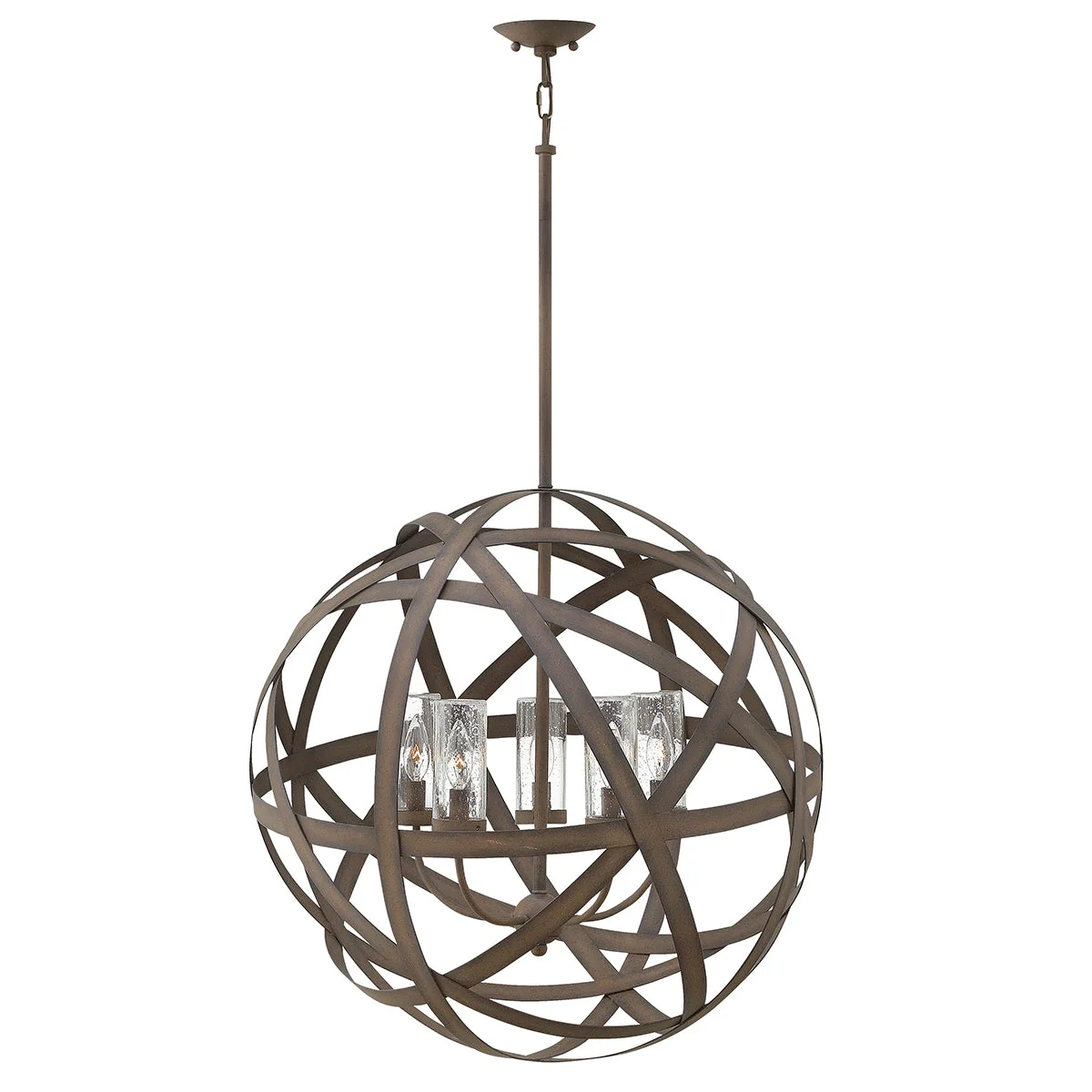 Carson 1/3/5Lt Outdoor Chandelier – Vintage Iron Finish - Image 8