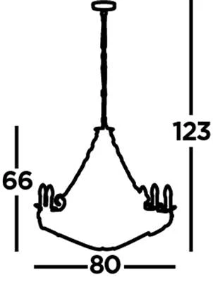 Cartwheel II 5/8/12Lt Multi-Arm Pendant - Black Finish - Image 11