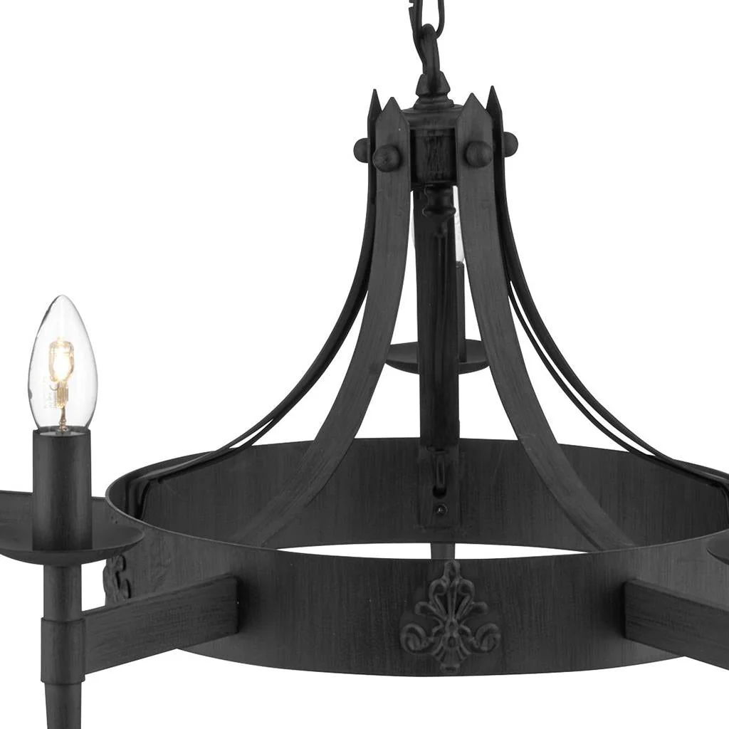 Cartwheel II 5/8/12Lt Multi-Arm Pendant - Black Finish - Image 2