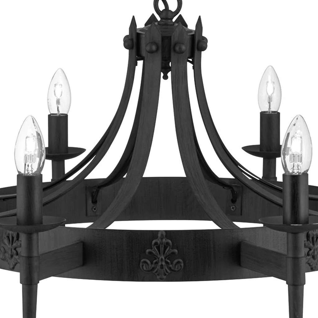 Cartwheel II 5/8/12Lt Multi-Arm Pendant - Black Finish - Image 4