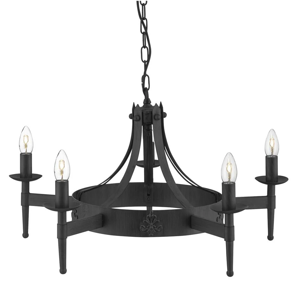 Cartwheel II 5/8/12Lt Multi-Arm Pendant - Black Finish - Image 7