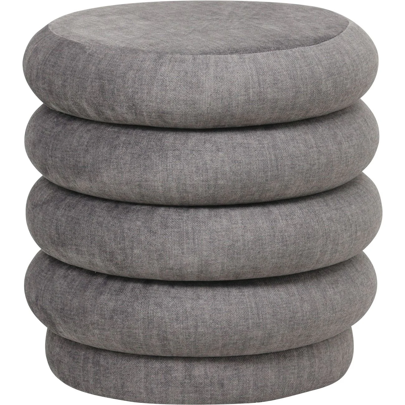 Casa Upholstered Stool Cream - Cream/Grey - Image 4