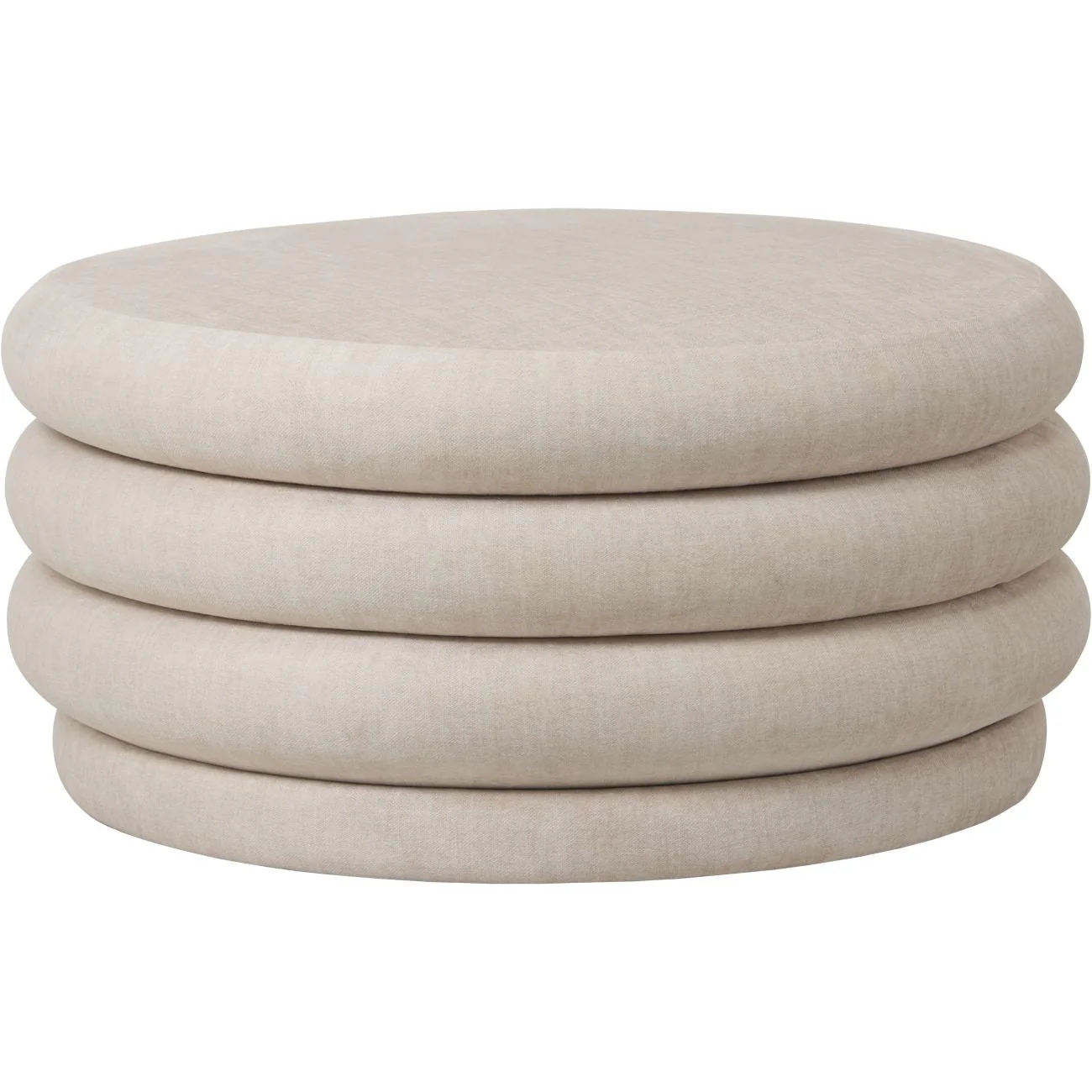 Casa Upholstered Storage Ottoman - Grey/Cream - Image 5