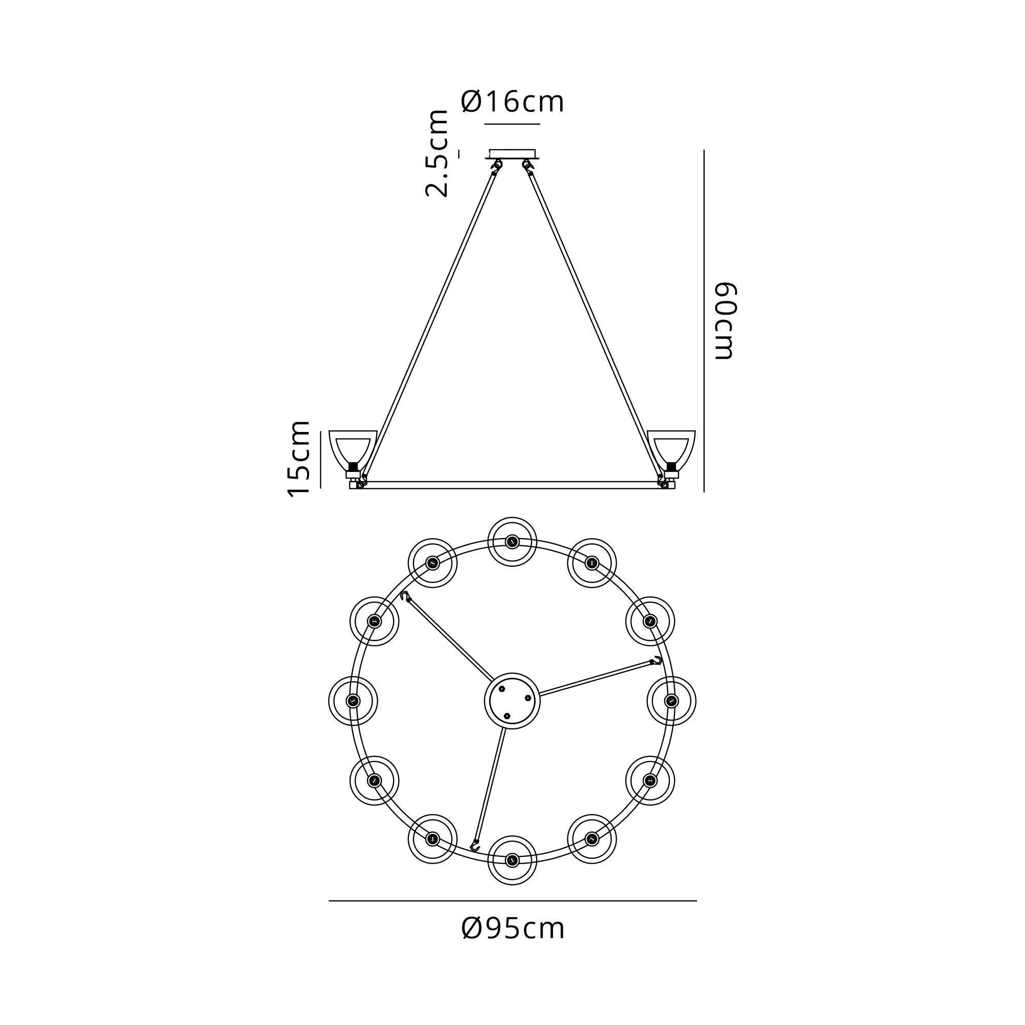 Cassis 12Lt Centre Light Fitting - Various Styles - Image 5