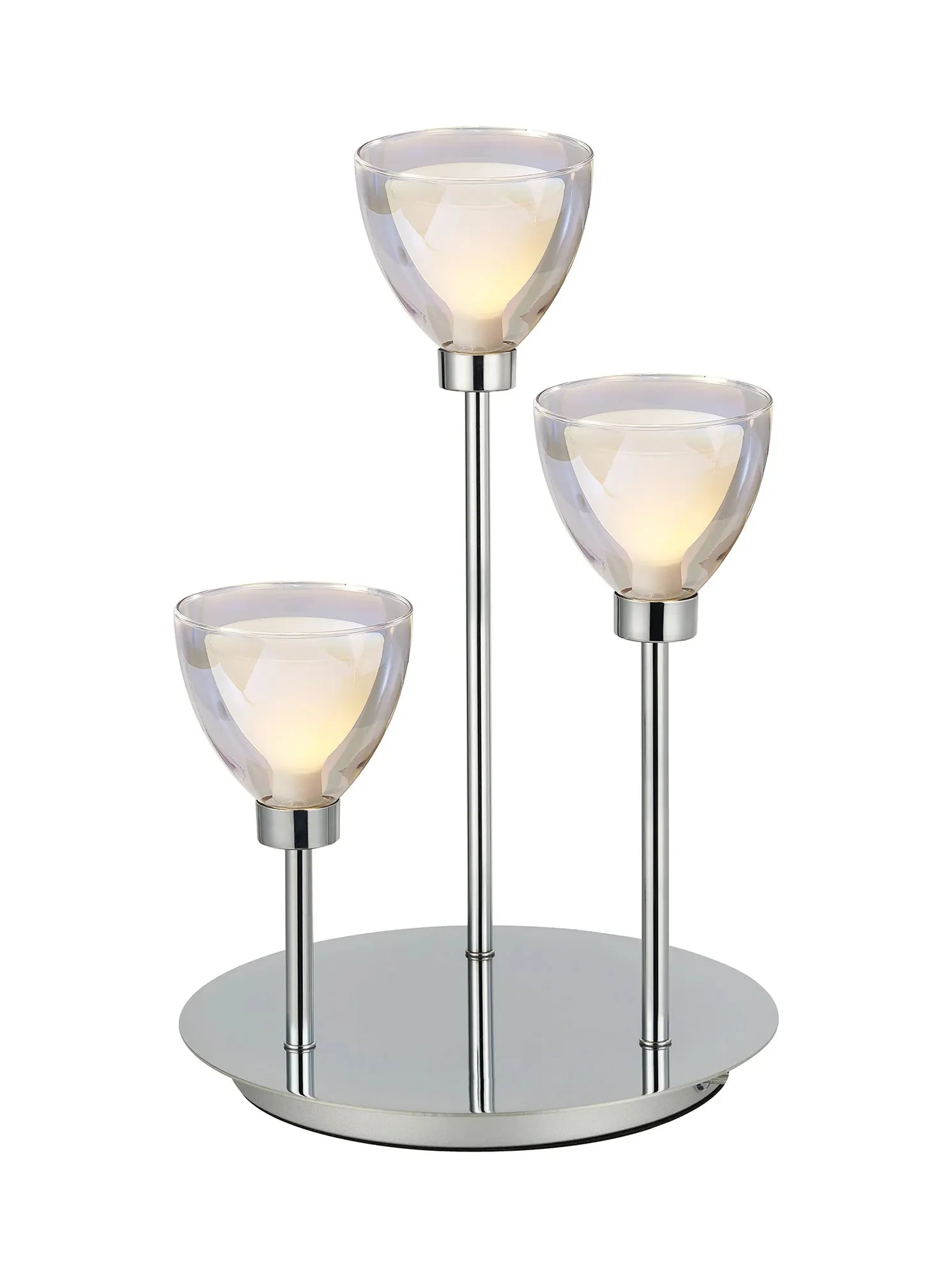 Cassis 3Lt Round Table Lamp - Gold/Chrome/Black - Image 3
