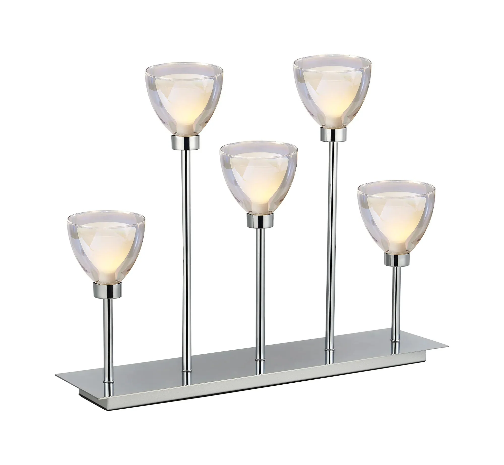 Cassis 5Lt Rectangular Table Lamp - Gold/Chrome/Black - Image 3