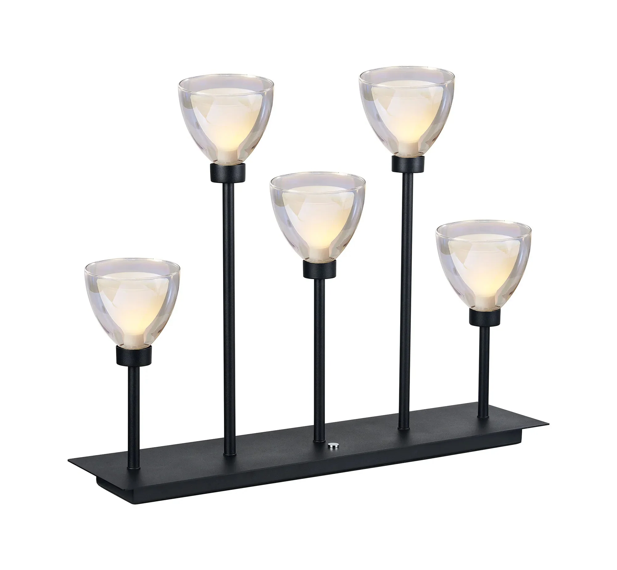 Cassis 5Lt Rectangular Table Lamp - Gold/Chrome/Black - Image 4