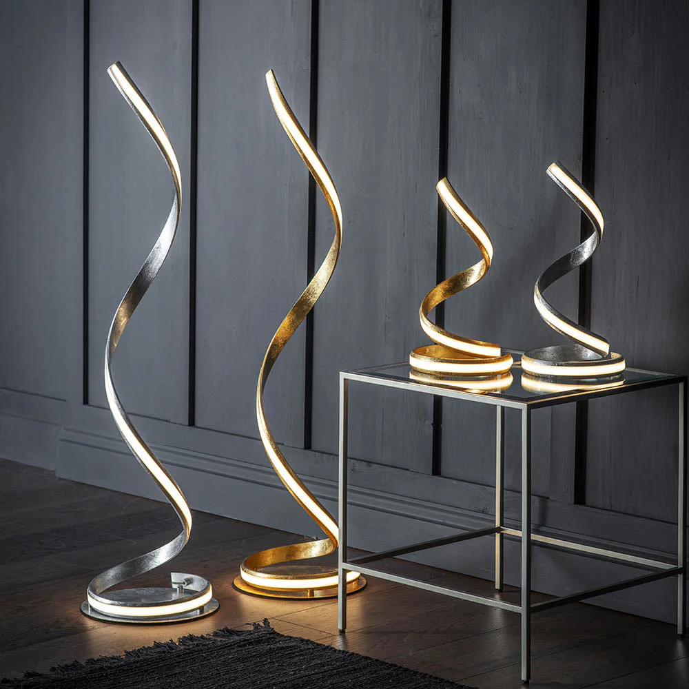 Castor Floor Lamp - Chrome/Gold/Silver Finish Integrated LED - Image 13