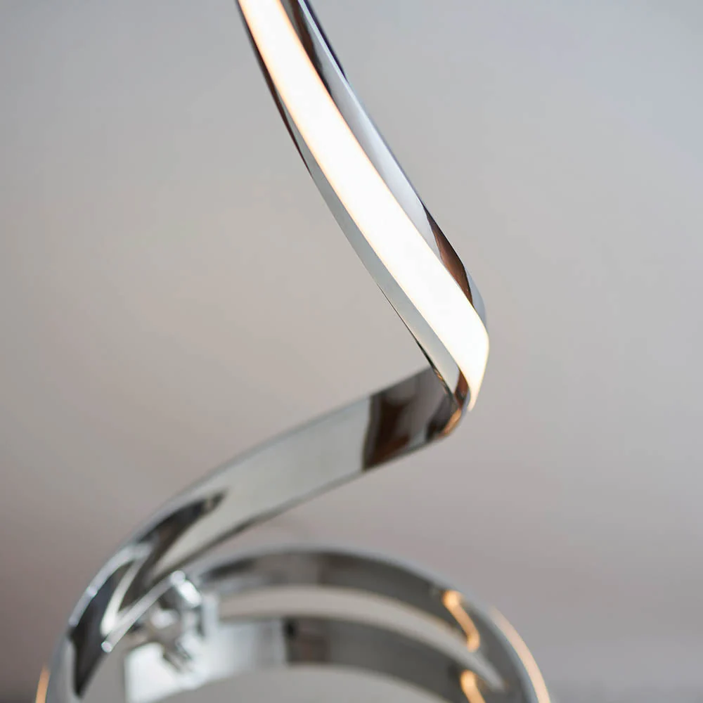 Castor Floor Lamp - Chrome/Gold/Silver Finish Integrated LED - Image 6