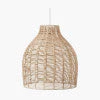 Caswell LED Natural Rattan Cloche Pendant- Various Sizes & Finishes - Image 4
