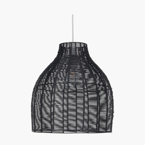 Caswell LED Natural Rattan Cloche Pendant- Various Sizes & Finishes - Image 5
