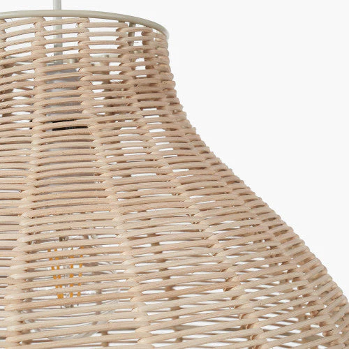 Caswell Natural Rattan Dome Pendant - Image 18