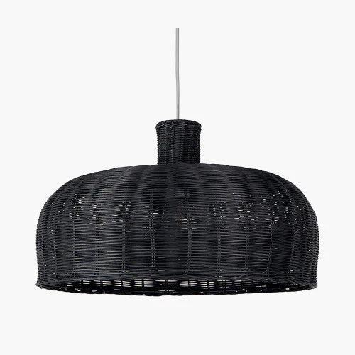Caswell Natural Rattan Dome Pendant - Image 4
