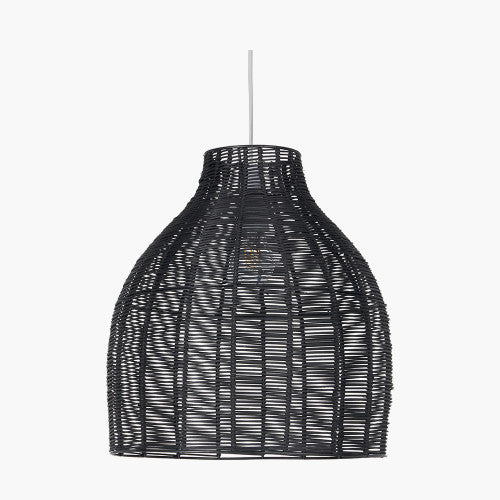 Caswell Natural Rattan Dome Pendant - Image 9