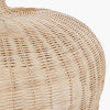 Caswell Natural Rattan Dome Pendant with Brushed Chrome Ceiling Fitting E27 - Image 5