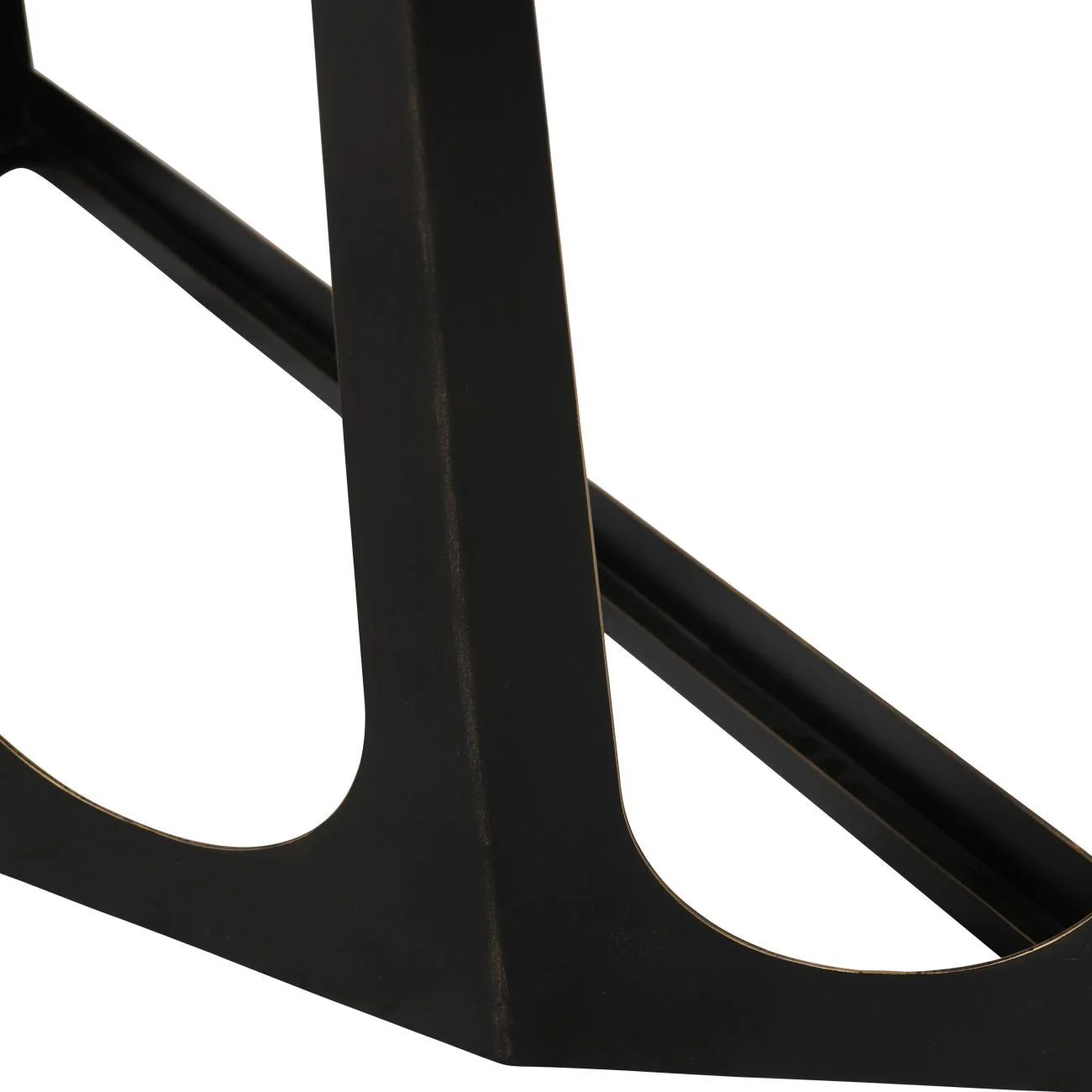 Catalan Bronze Gilded Console Table with Glass Top - Image 4
