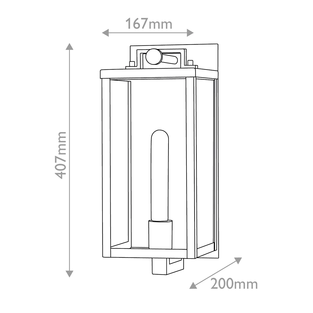 Catalina 1 lt Wall Lantern IP44 E27 - Image 21