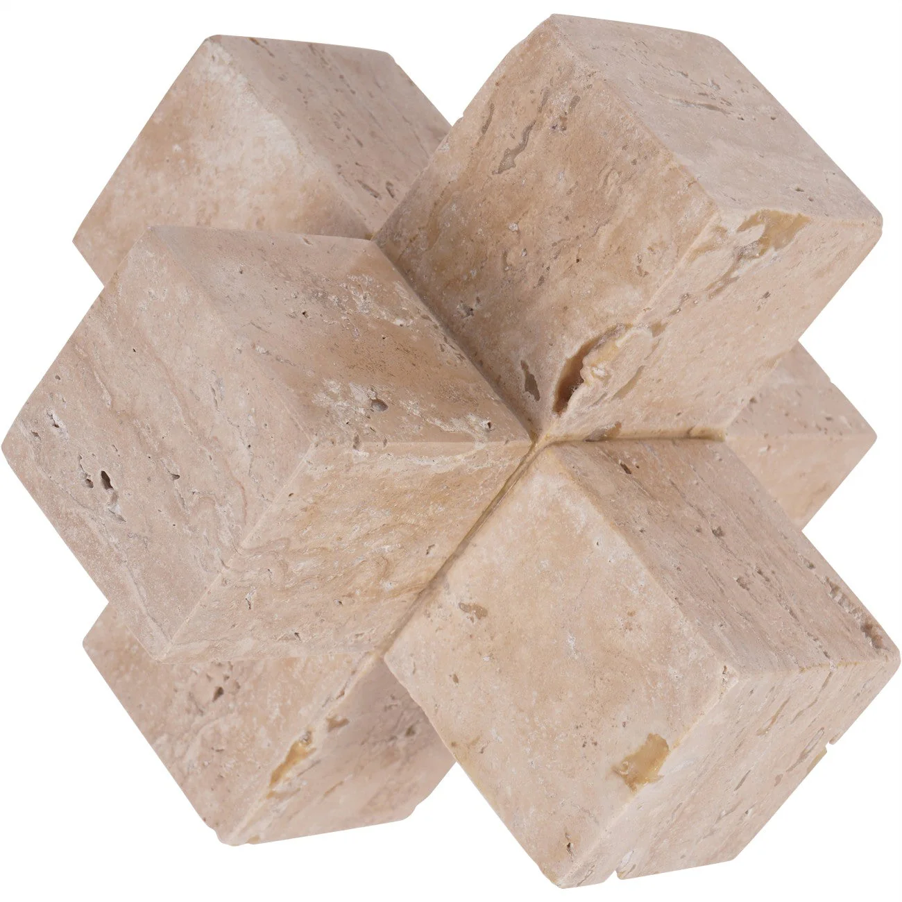 Catania Travertine Cross Sculpture - Image 3