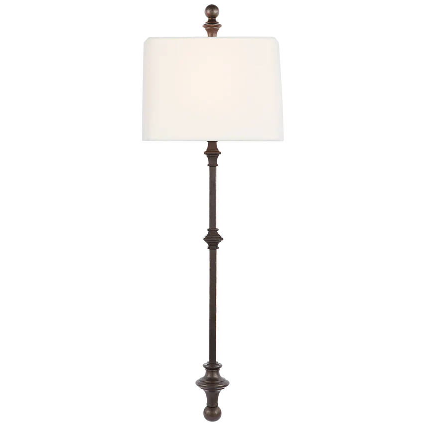 Cawdor Stanchion Wall Light - Antique Brass/Iron - Image 2