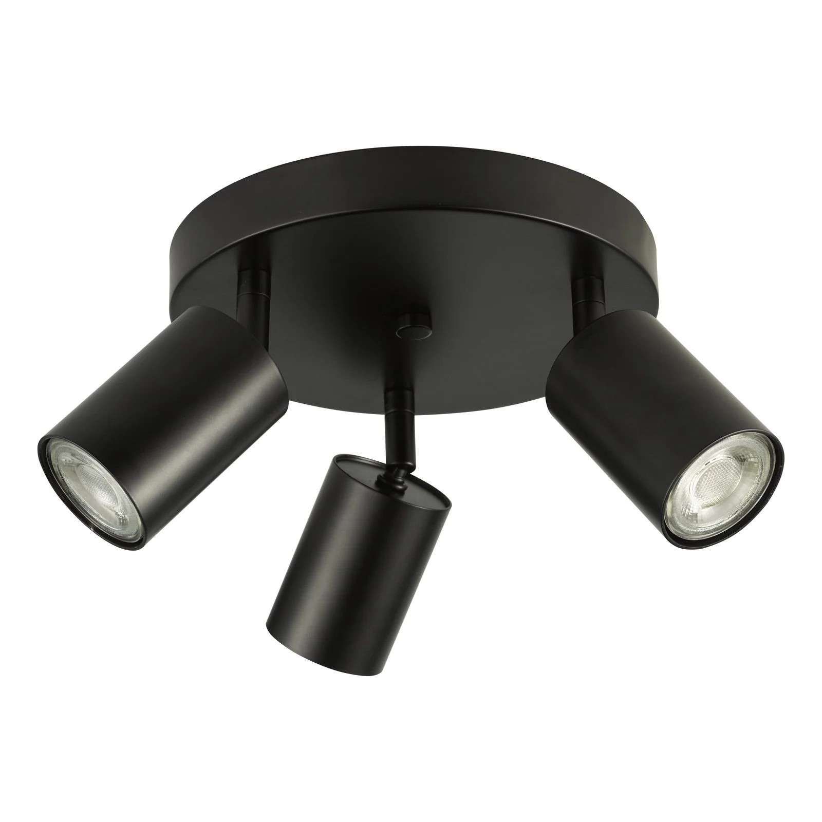 Cawley 3 Light Plate Spotlight -Matt Black Finish - Image 2