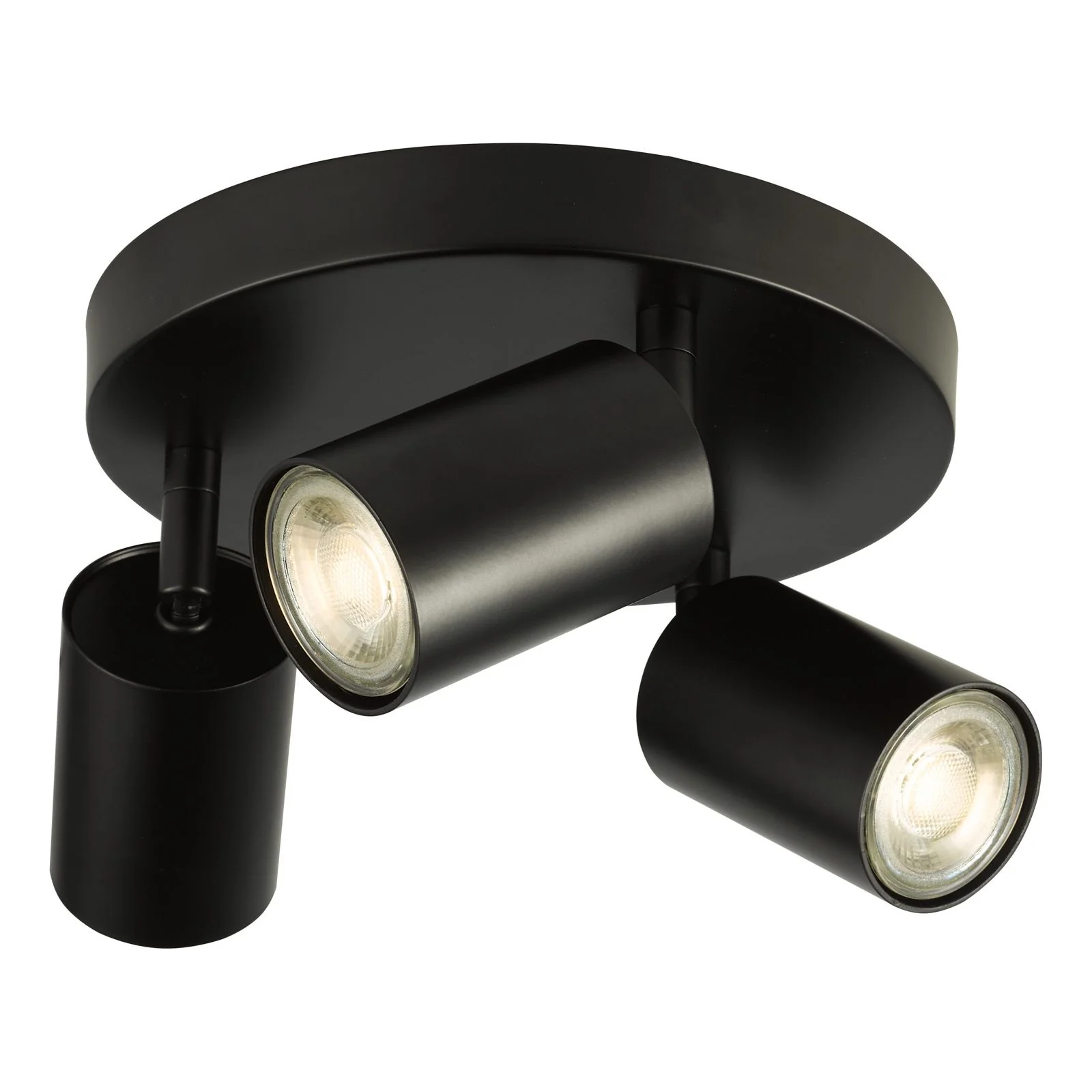 Cawley 3 Light Plate Spotlight -Matt Black Finish - Image 3
