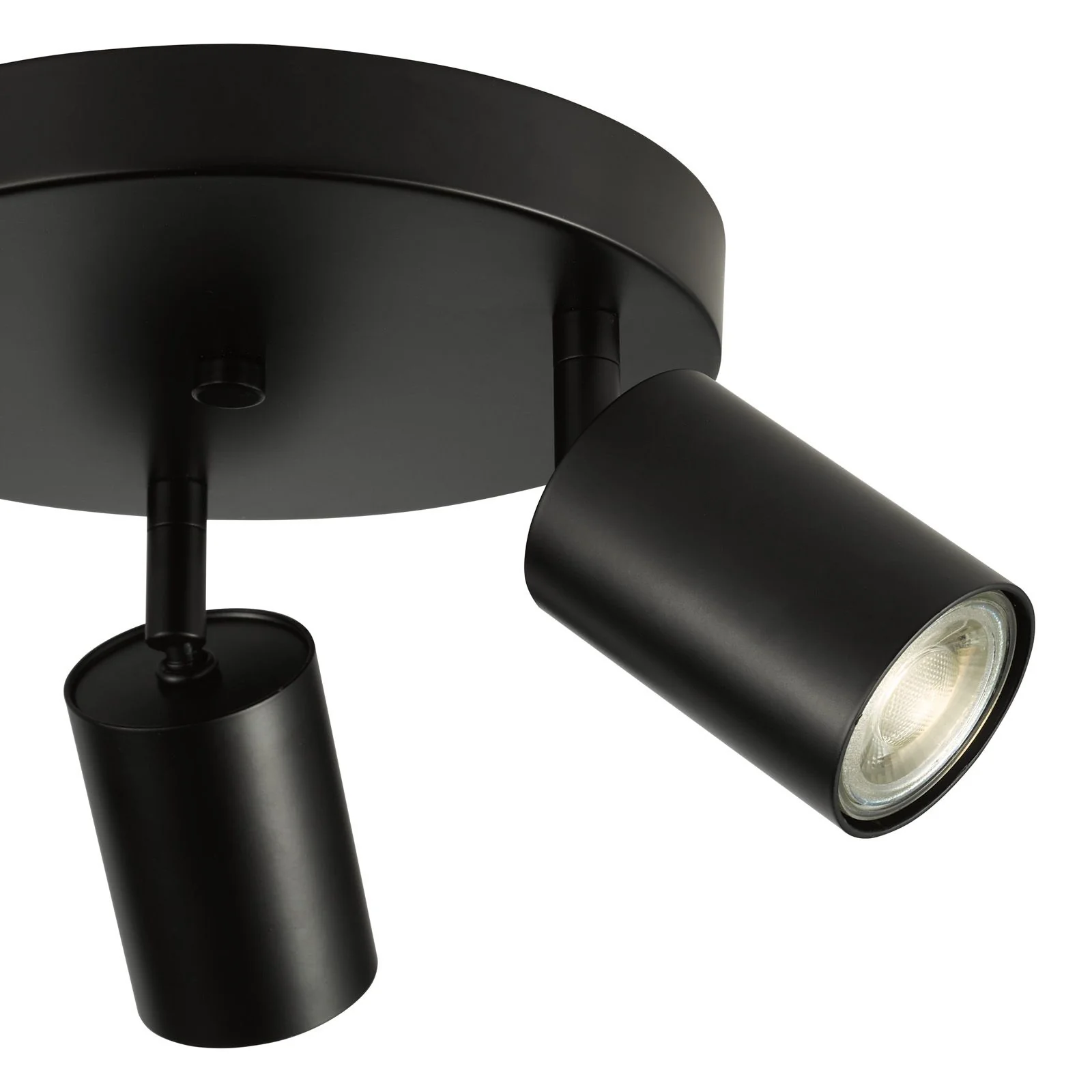 Cawley 3 Light Plate Spotlight -Matt Black Finish - Image 4