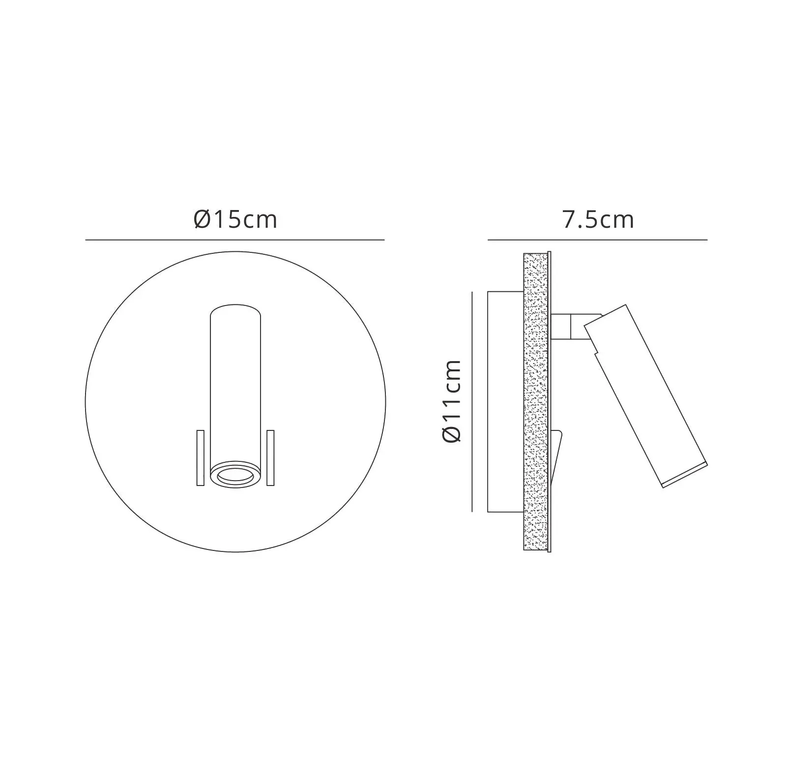 Cayman 1Lt Reading Light - Various Finish - Image 2