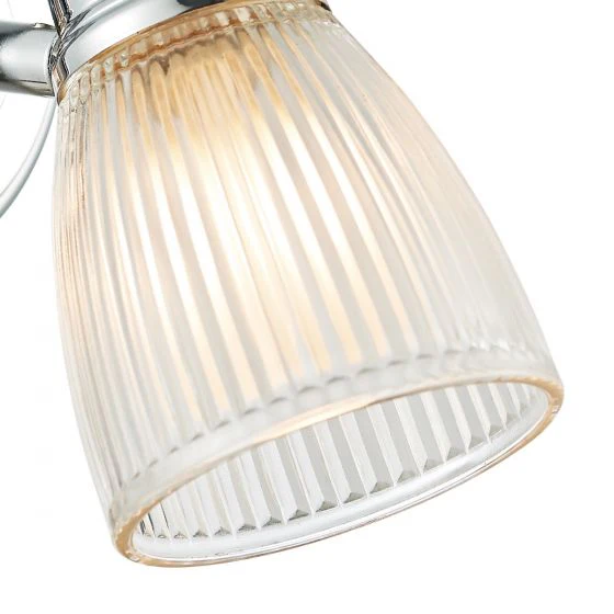 Cedric Bathroom Wall Spotlight IP44 - Polished Chrome/Antique Brass - Image 3