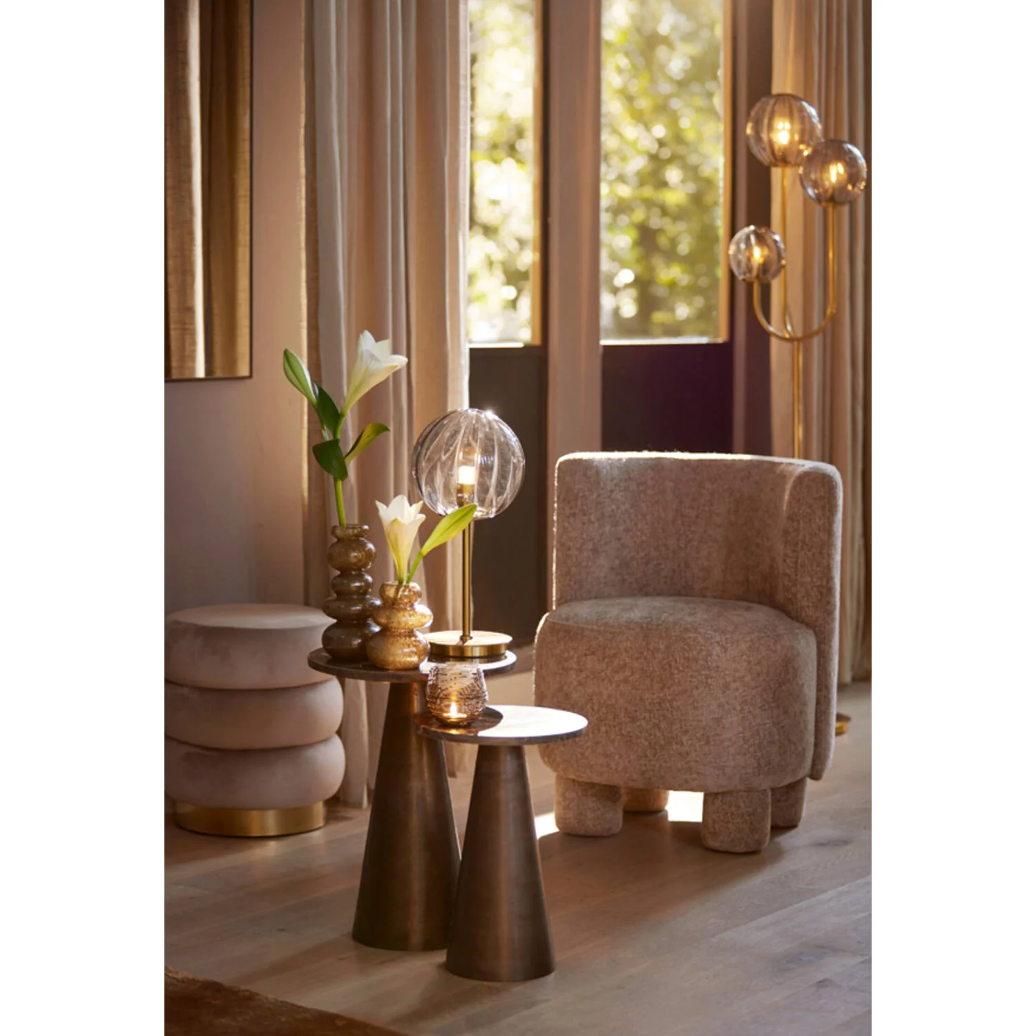 Cedro Brown Stool - 50x31x37 cm - Image 5