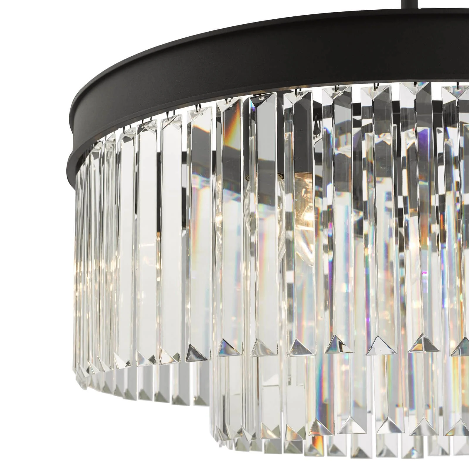 Celeus 6/8Lt Crystal Ceiling Light - Matt Anthracite & Crystal Finish, IP20 - Image 2