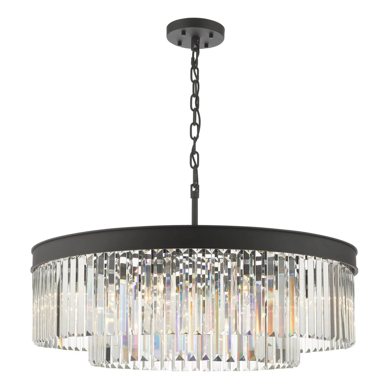 Celeus 6/8Lt Crystal Ceiling Light - Matt Anthracite & Crystal Finish, IP20 - Image 5