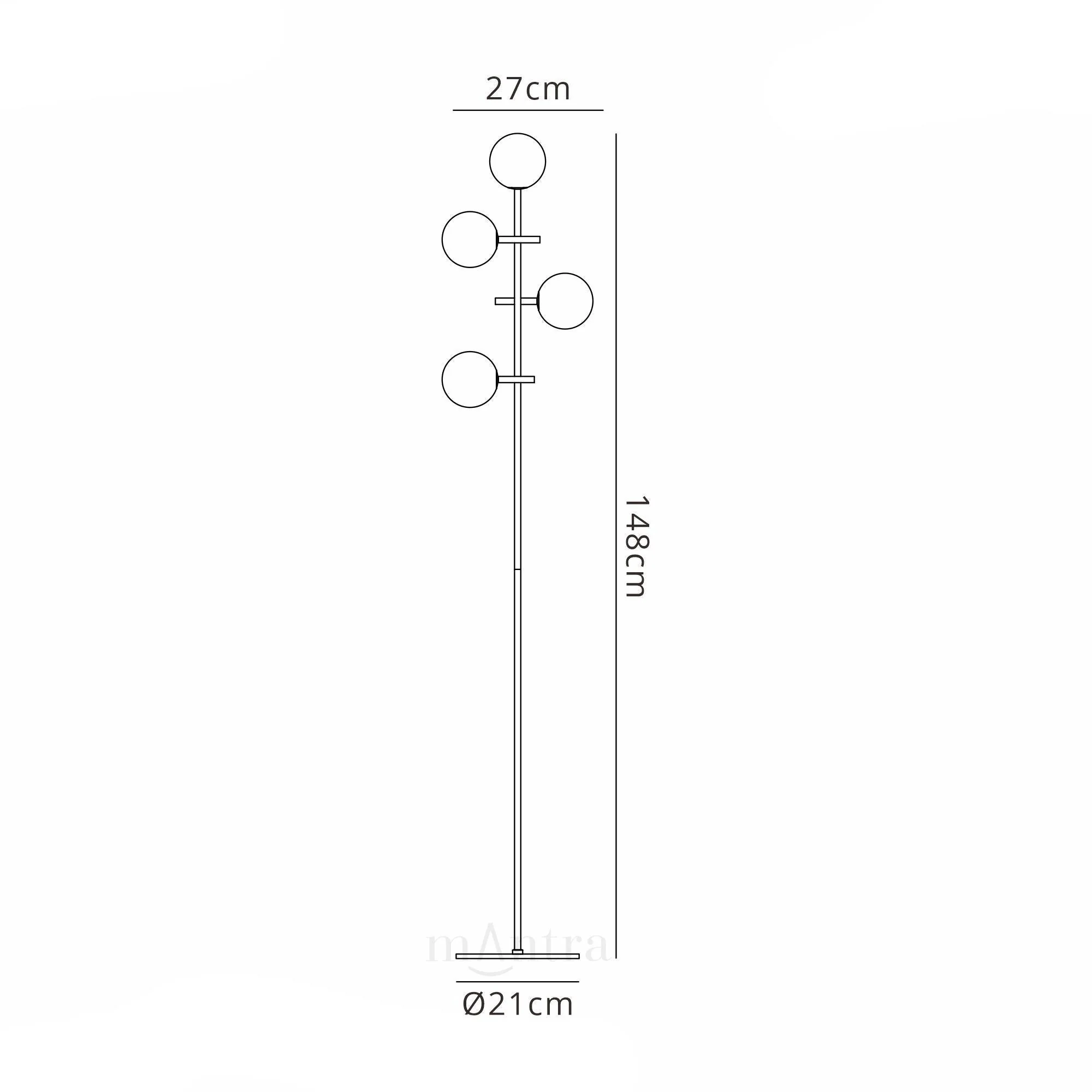 Cellar Floor Lamp 4 Light Black - Image 4