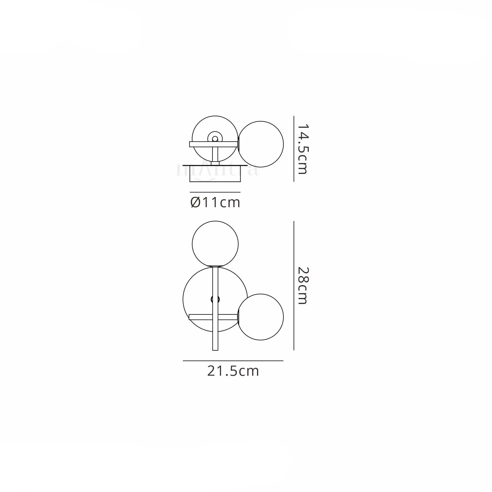 Cellar Right Wall Lamp 2 Light, Replaceable 5W LEDs, 3000K, Black - Image 3