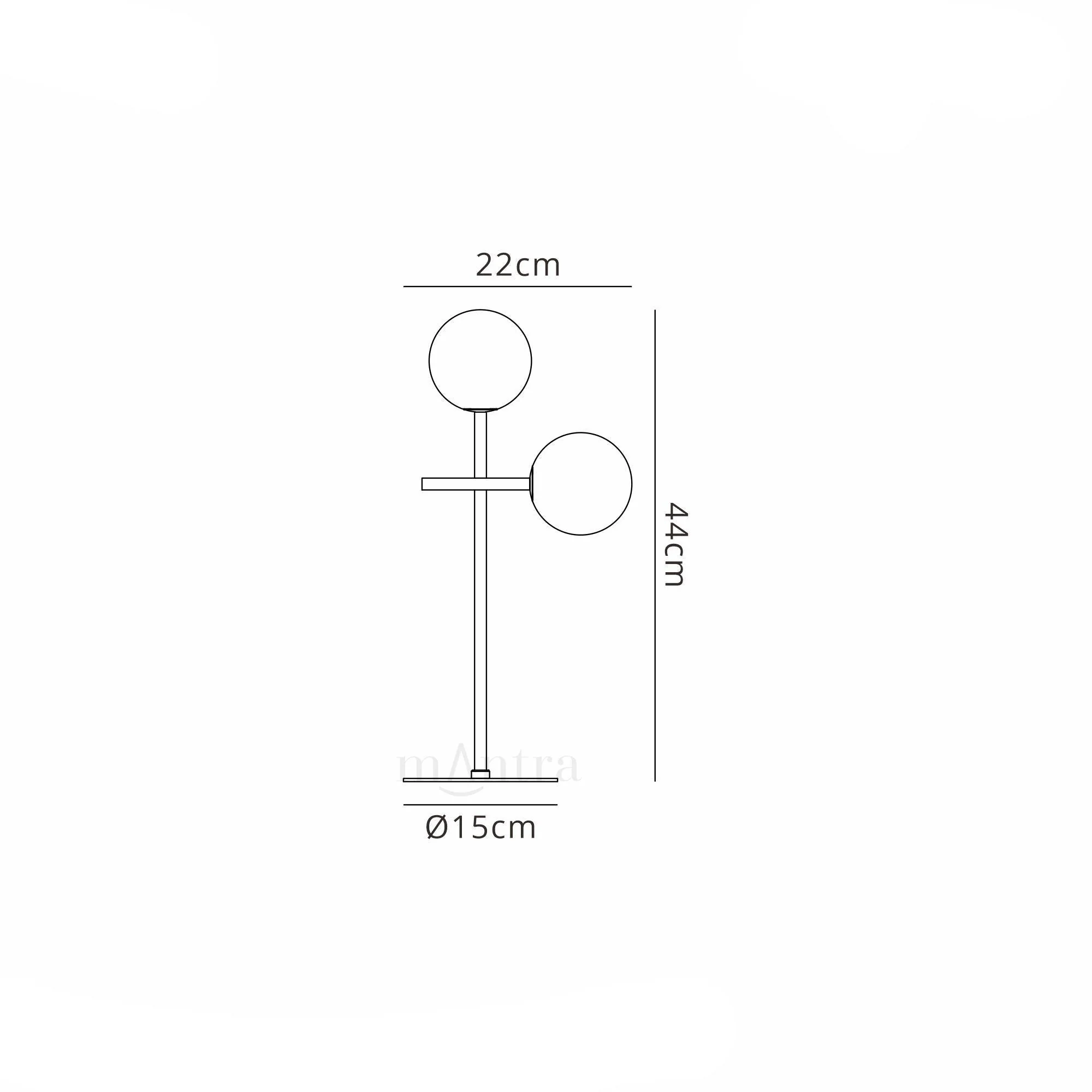 Cellar Table Lamp 1Lt/2 Lt, Replaceable 5W LEDs, 3000K, Black - Image 5