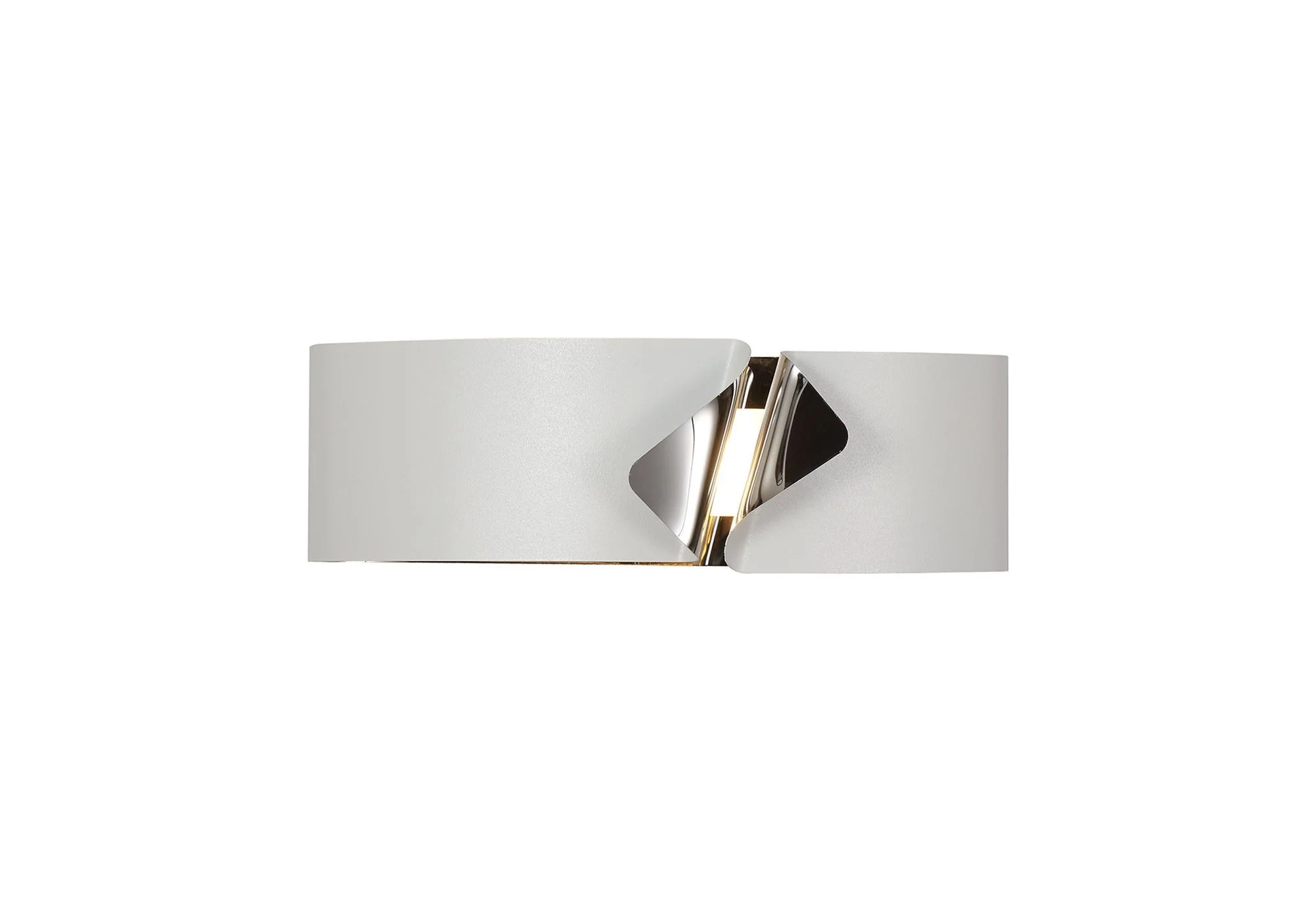 Cellar Wall Lamp, 1 x 10W LED, 3000K, 700lm,Sand White/Sand Anthracite/Polished Chrome, 3yrs Warranty - Image 3