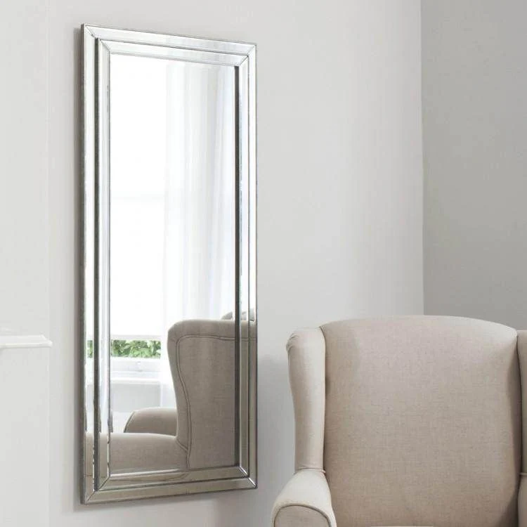 Chambery Leaner Mirror Pewter W685 x H1550mm - Image 2