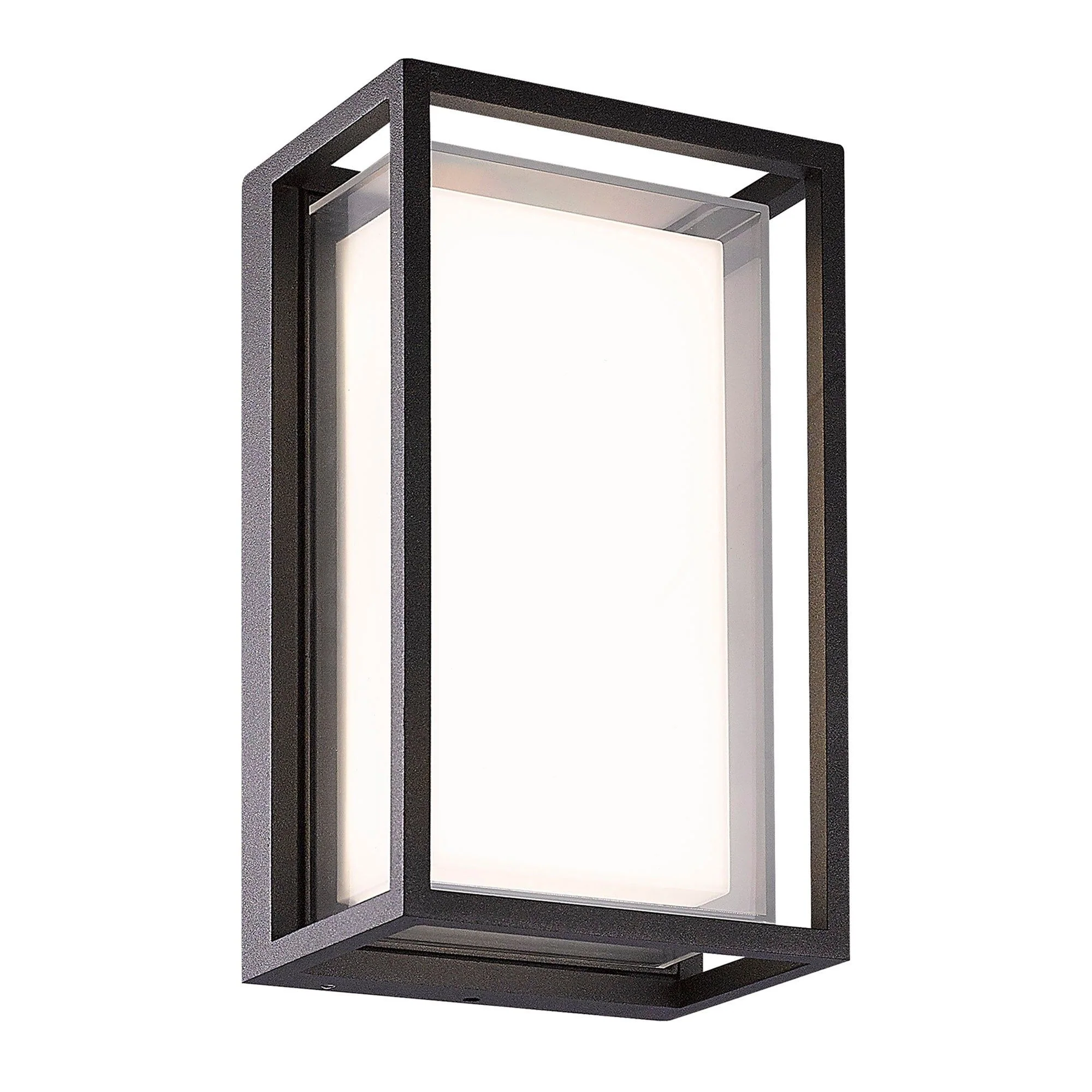 Chamonix Square/Rectangle Ceiling/Wall Light, 9W LED, 3000K, 725lm, IP65, Dark Grey, White - Image 3