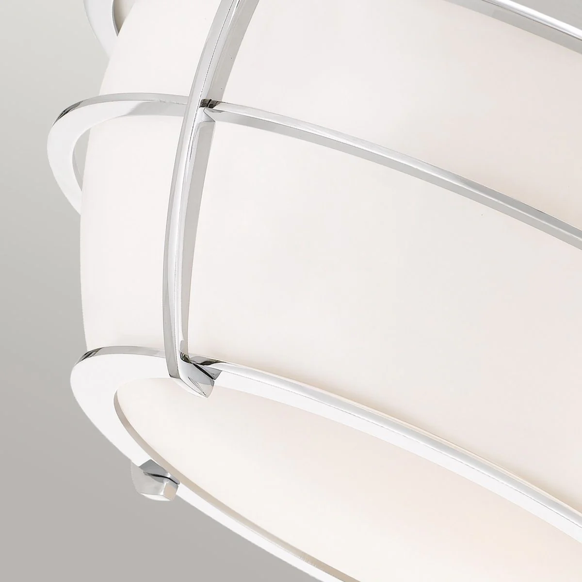 Chance 2Lt Flush Bathroom Light IP44 - Polished Chrome / Painted Natural Brass - Image 2