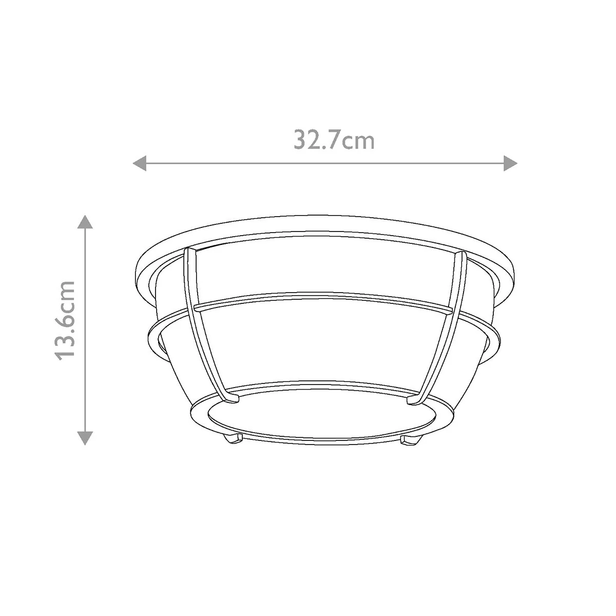 Chance 2Lt Flush Bathroom Light IP44 - Polished Chrome / Painted Natural Brass - Image 4