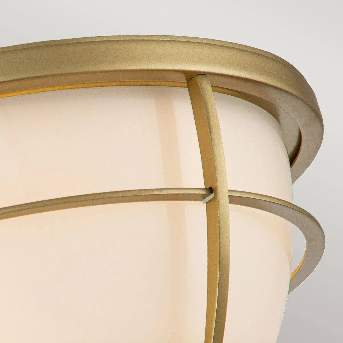 Chance 2Lt Flush Bathroom Light IP44 - Polished Chrome / Painted Natural Brass - Image 7