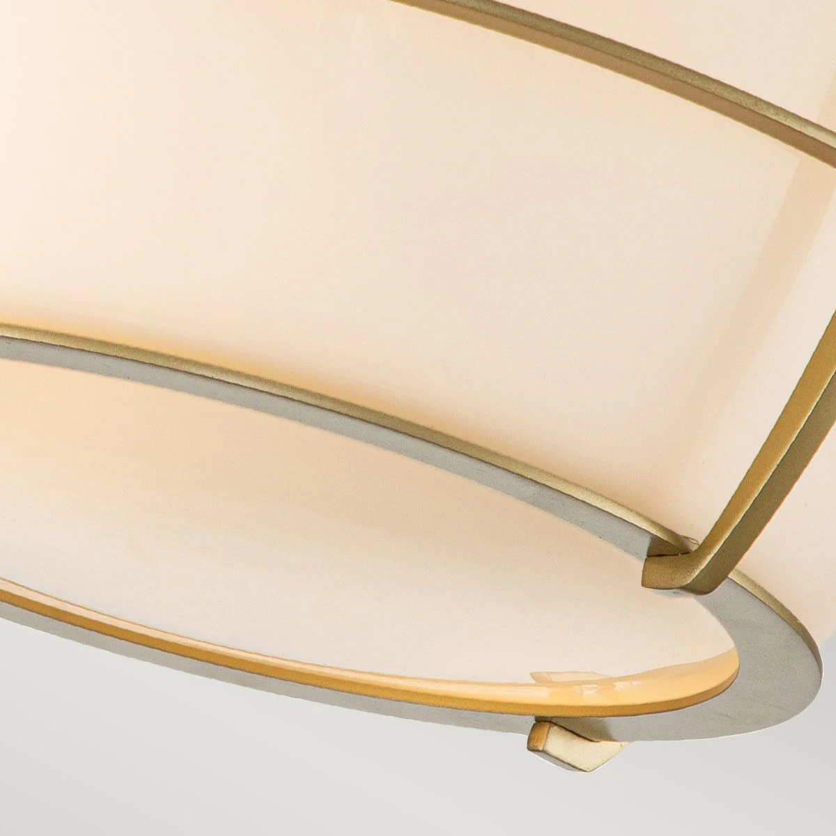 Chance 2Lt Flush Bathroom Light IP44 - Polished Chrome / Painted Natural Brass - Image 8