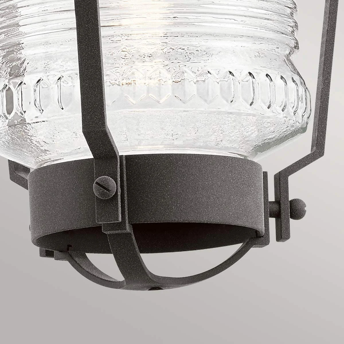 Chance Harbor 1 Light Chain Lantern - Weathered Zinc IP44 E27 - Image 3