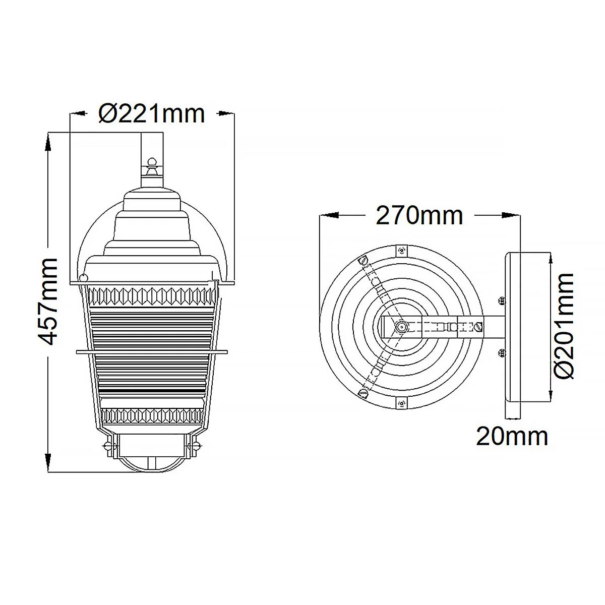 Chance Harbor 1 Light Small /Medium/Large Outdoor Lantern - Weathered Zinc E27 IP44 - Image 13