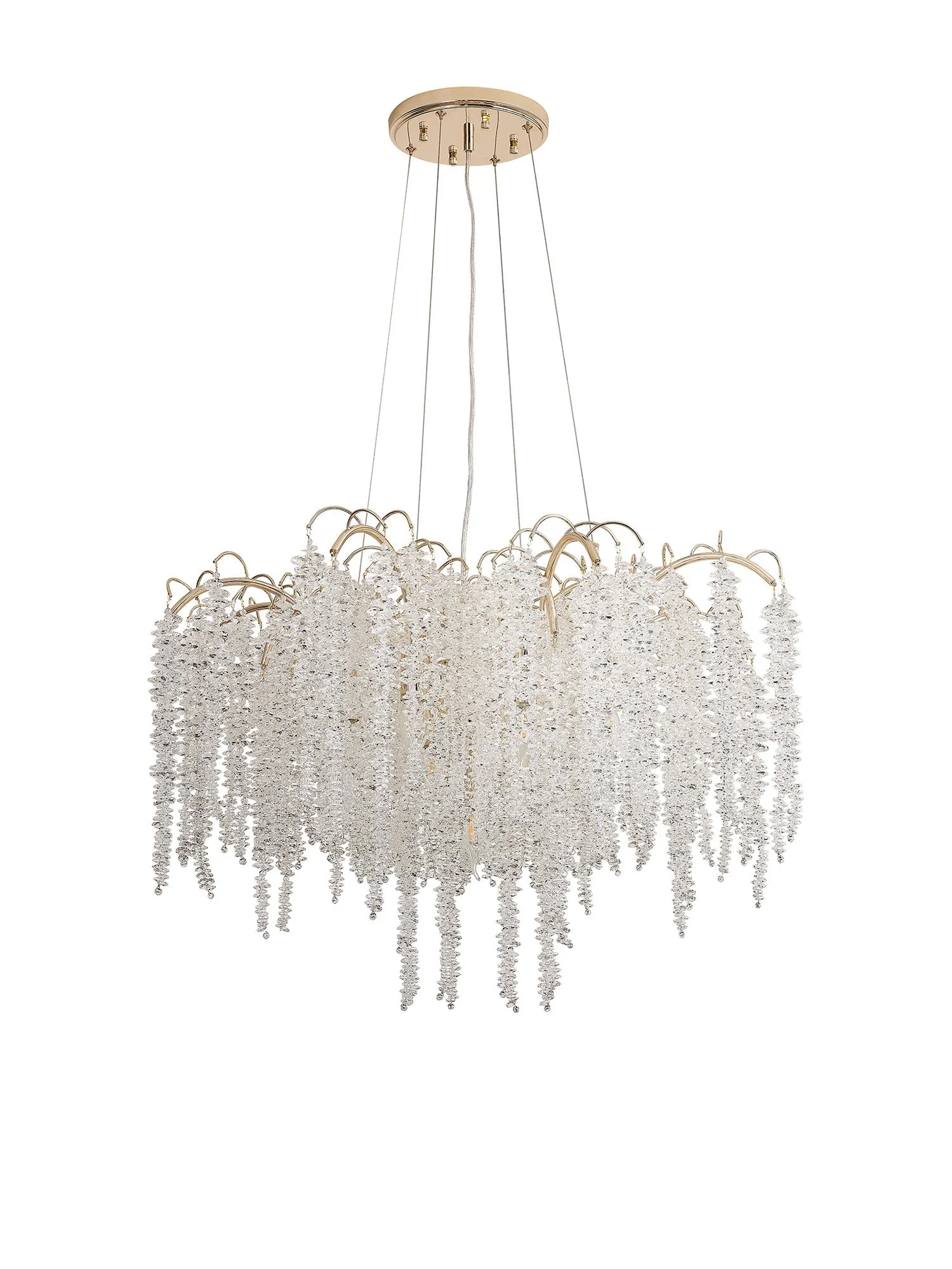 Chantilly 9/7 Light, Polished Nickel/French Gold/Crystal