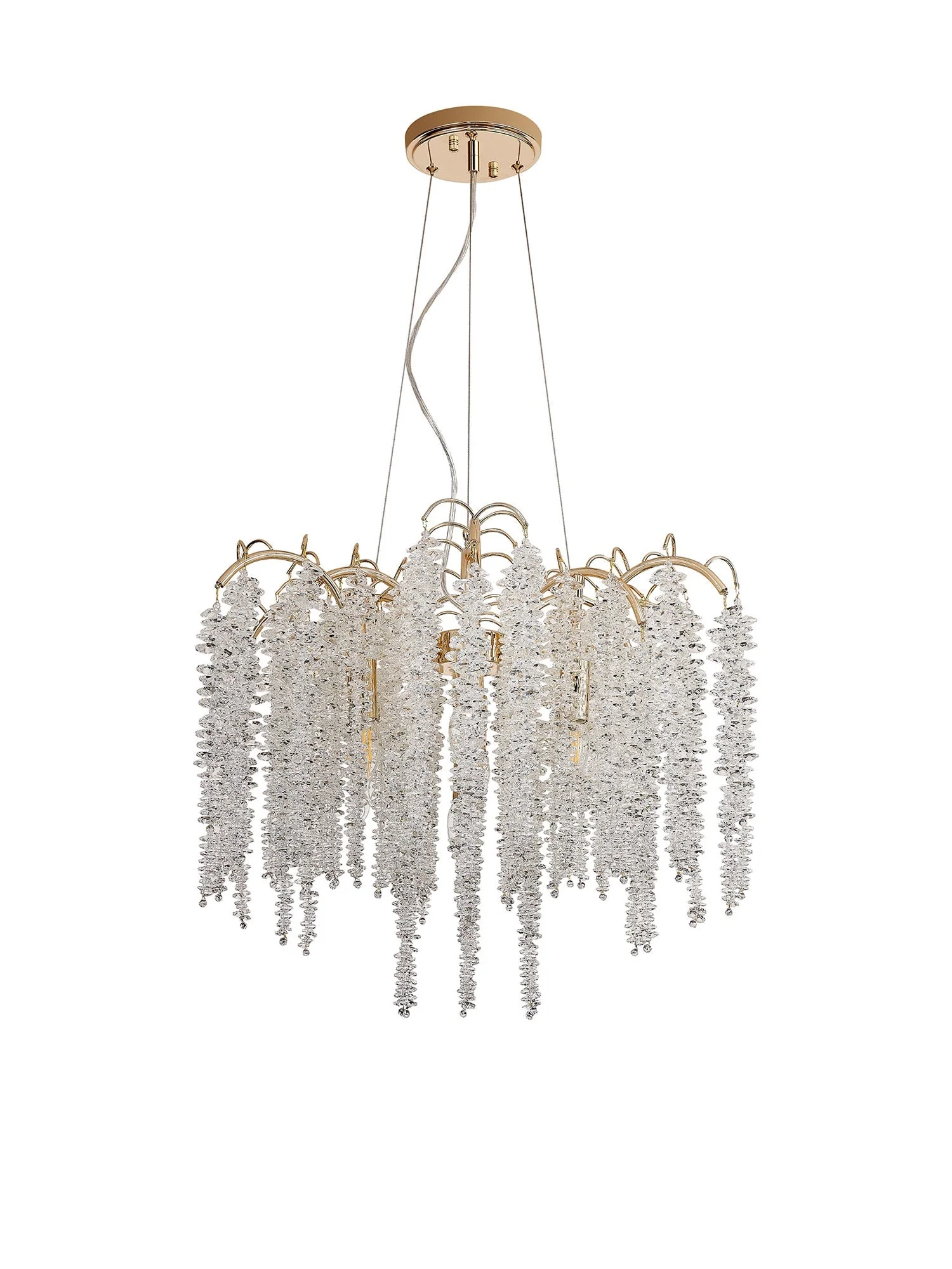 Chantilly 9/7 Light, Polished Nickel/French Gold/Crystal - Image 4