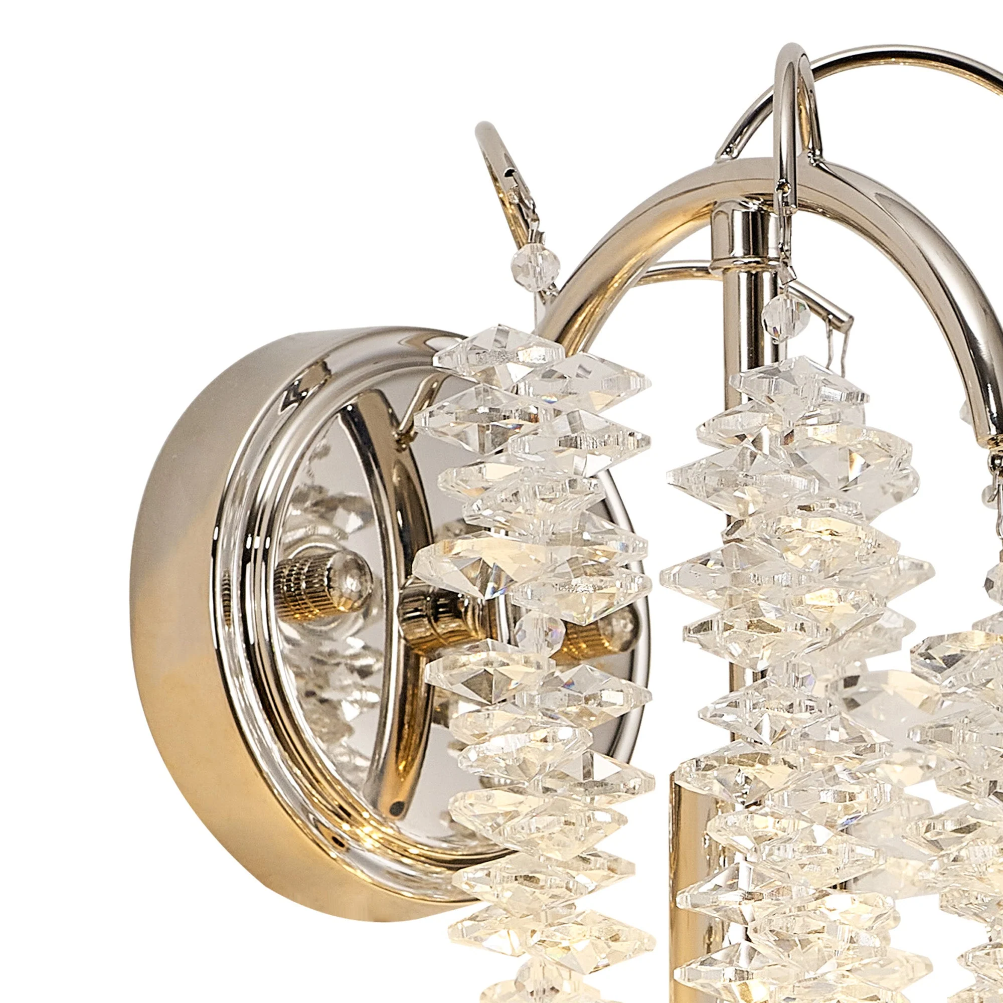 Chantilly Wall Lamp, 1 Light E14, Polished Nickel / French Gold - Image 2