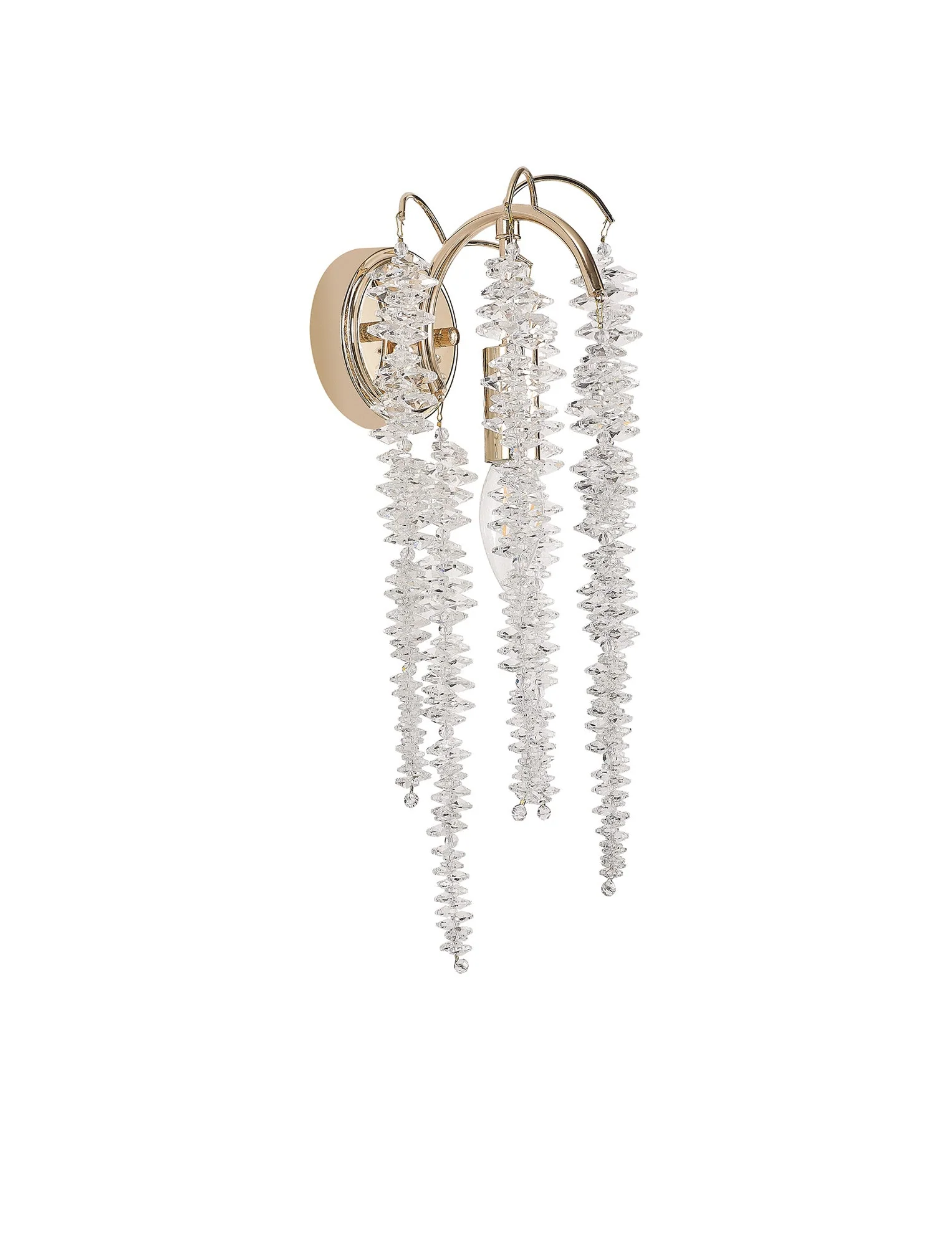 Chantilly Wall Lamp, 1 Light E14, Polished Nickel / French Gold - Image 4