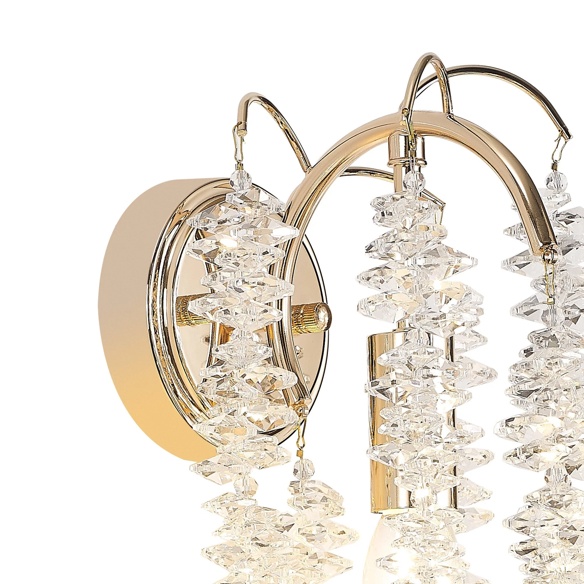 Chantilly Wall Lamp, 1 Light E14, Polished Nickel / French Gold - Image 5